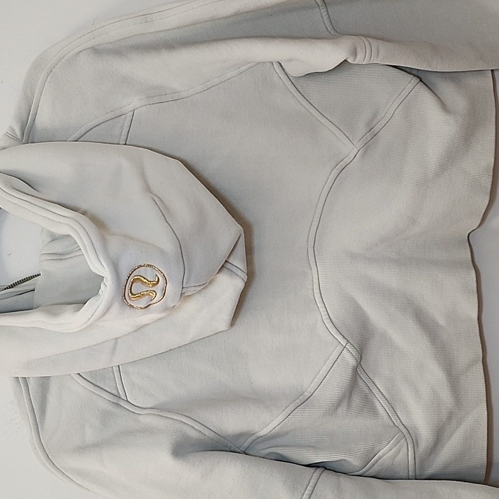 Lululemon Women's Scuba Oversized Half-Zip Hoodie cream Size XS/S - Picture 11 of 16